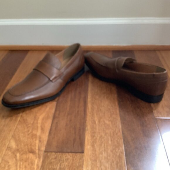 Clarks Men’s Gilman Free Brown Tan Leather Loafers Dress Shoes Slip On 11M NIB - Picture 5 of 14